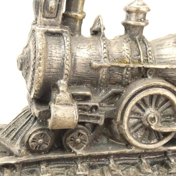 Enesco 1992 Currier & Ives Train Decor / Paperweight /w wood base ADK3U - Picture 7 of 14